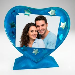 Portarretrato Corazón con Estrellas